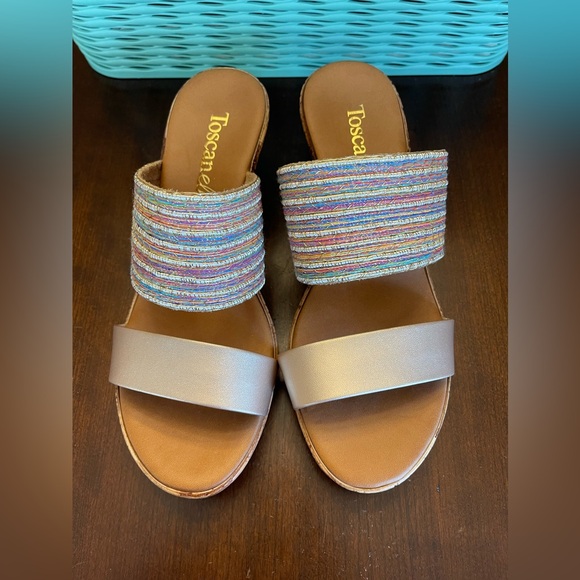 NWOT Sandals TOSCANELLA Italian Wedges - Picture 4 of 9